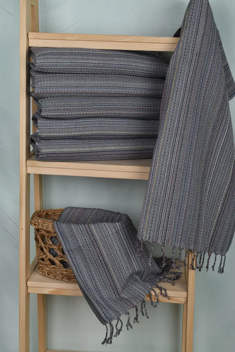 38x18 Cotton Geometric Towel, Turkish Towel Hand Towel, Small Bath Towels, Wedding Shower Gift, Wedding Gift, Valentine Day Gift For Her - 3
