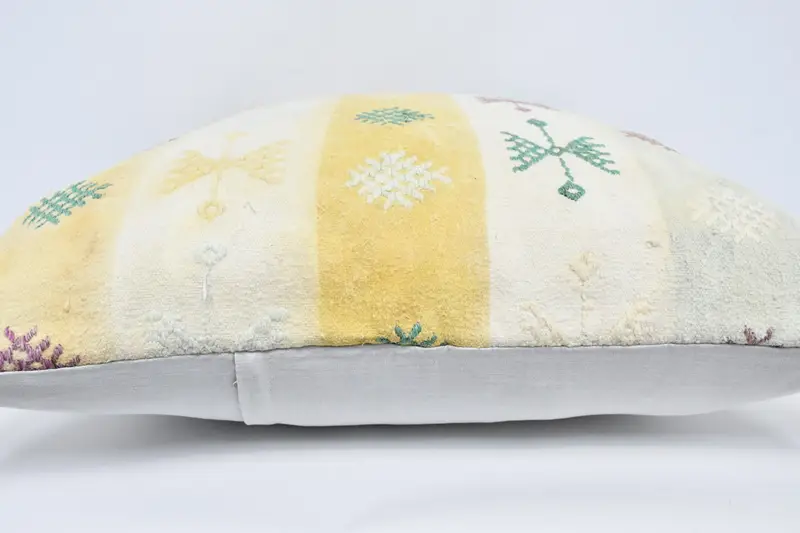 Cushion Case, Authentic Pillow Cover, Ethnical Kilim Rug Pillow, Vintage Pillow, 32x32 White Pillow Sham, Turkish Corner Pillow, Antique Pillows - 5