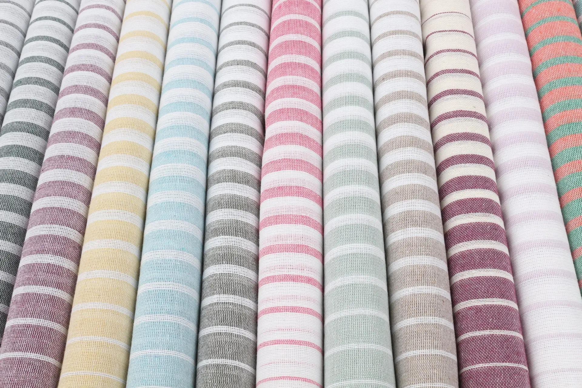 Beach Towel Turkish Cotton Beige Stripes, 40x69 Inches - 1