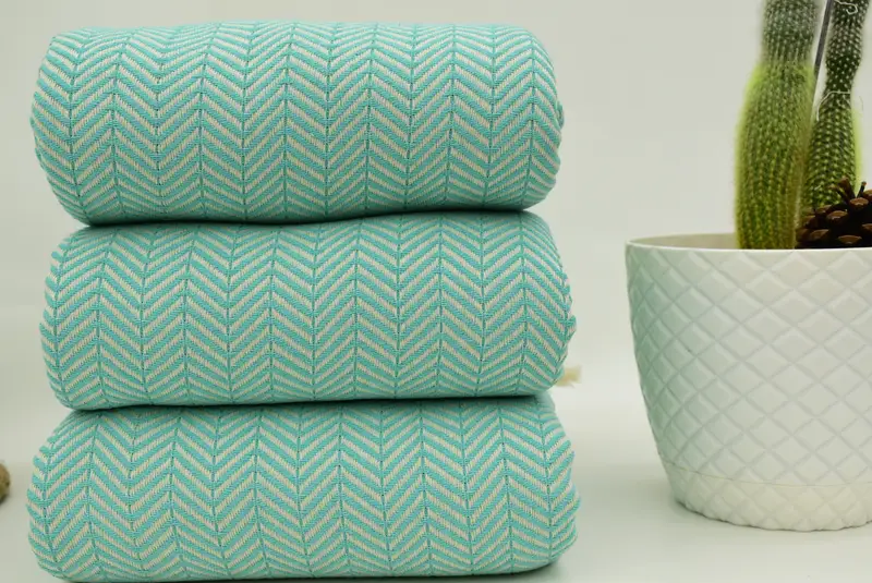 Bachelorette büyük havlu, büyükanne hediyesi, Türk pamuklu battaniye, dekoratif battaniye, 92x76 pamuklu chevron havlu, monogram battaniyesi, nedime hediyeleri - 3
