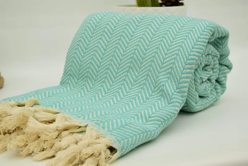 Bachelorette büyük havlu, büyükanne hediyesi, Türk pamuklu battaniye, dekoratif battaniye, 92x76 pamuklu chevron havlu, monogram battaniyesi, nedime hediyeleri - 1