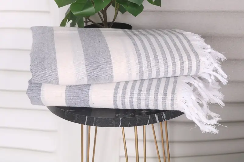 Personalized Wedding Gift, Customized Turkish Towel, Best Friend Gift Ideas, Bath towel, 68x36 Cotton Striped Towel, Bachelorette Party Gifts - 3