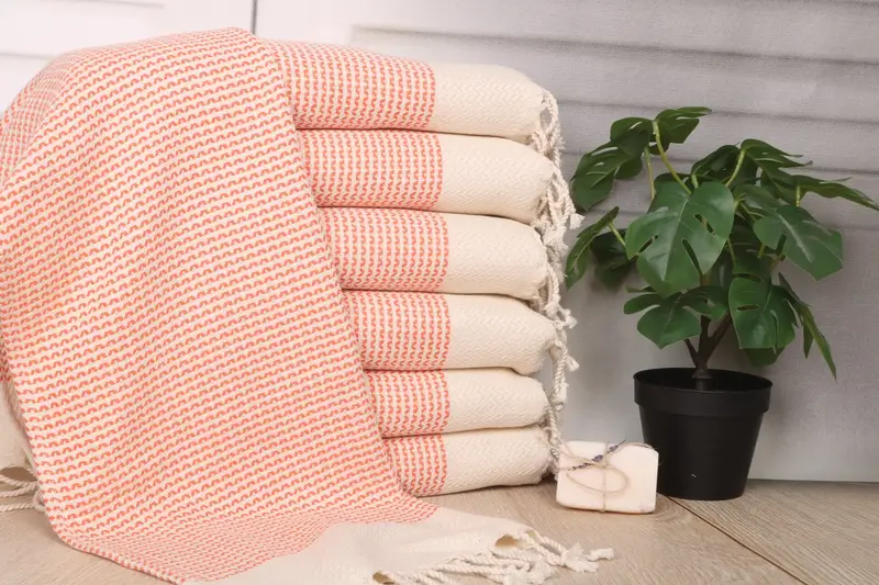 Custom Hand Towel Orange Cotton 40x20 Inches, Wedding Favor, Personalized Towel