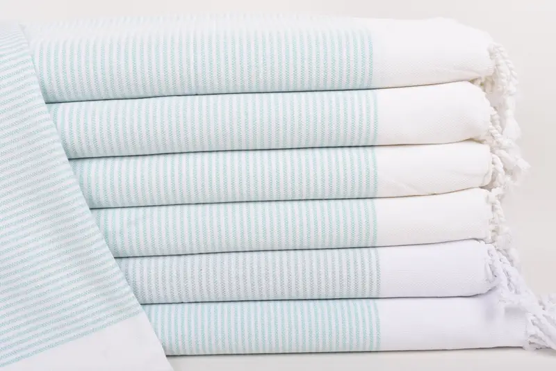 Wedding Gift, Monogram Towels, Personalized Dish Towel, Custom Wedding Gifts, Valentines Gift, Personalized Gifts, 40x18 Cotton Striped Towel - 1
