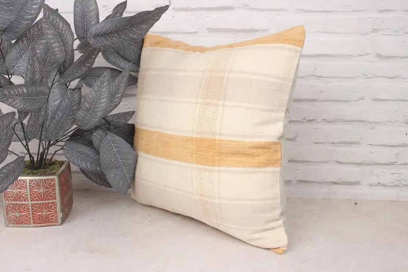 Turkish Kilim Pillow, Vintage Kilim Throw Pillow, Pillow for Couch, 18x18 Gray Pillow Cover, Hippie Throw Cushion Cover, Cushion Case - 4