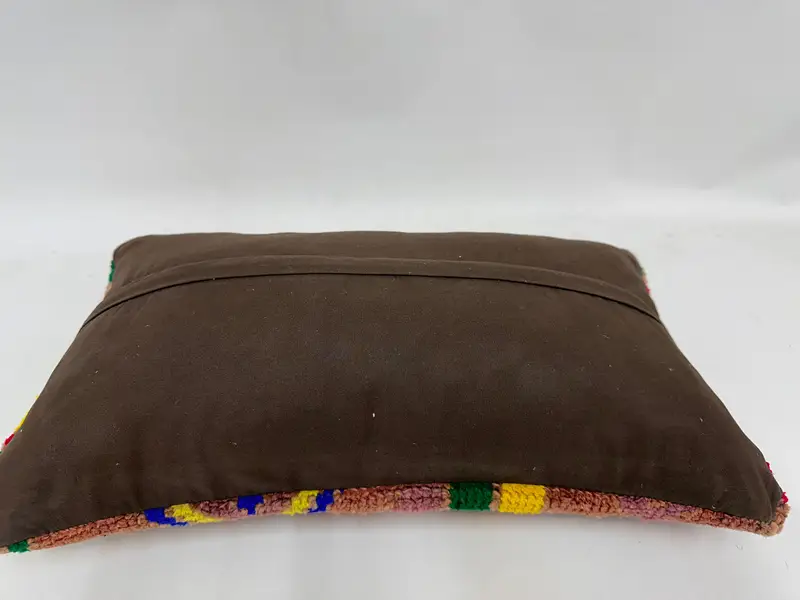 Tapestry Cushion Case, Armchair Cushion, 12x20 Brown Pillow Sham, Throw Kilim Pillow, Turkish Kilim Pillow, Antique Pillows, Pillow - 7