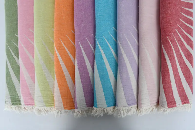 70x36 Cotton Sun Design Towel, Custom Wedding Gifts, Bachelor Gifts, Bathroom Towel, Cotton towel, Spa Towel, Luxury Turkish beach towel with fringe - 3