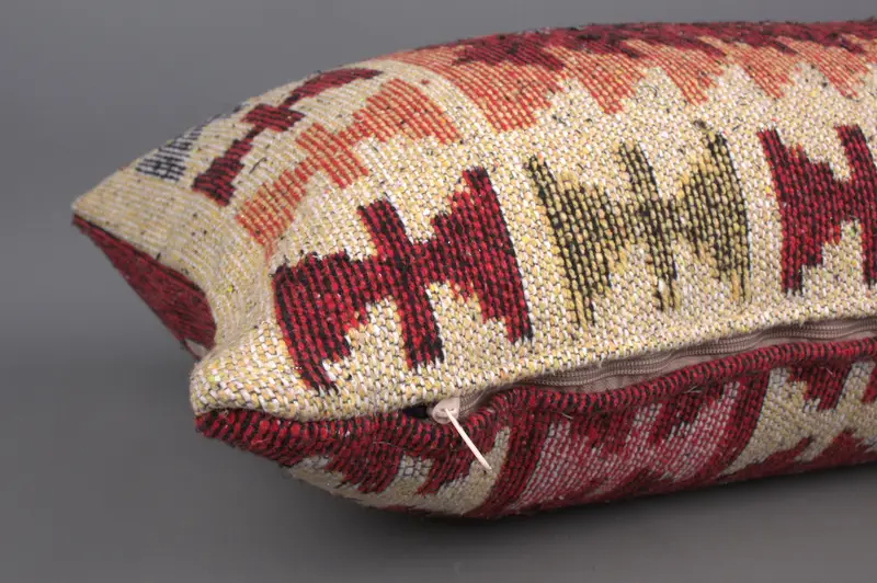 Antique Pillows, Vintage Pillow, Personalized Gift Pillow Cushion, Boho Pillow, 16x36 Red Cushion, Rustic Pillow Cover, Pillow Case - 6