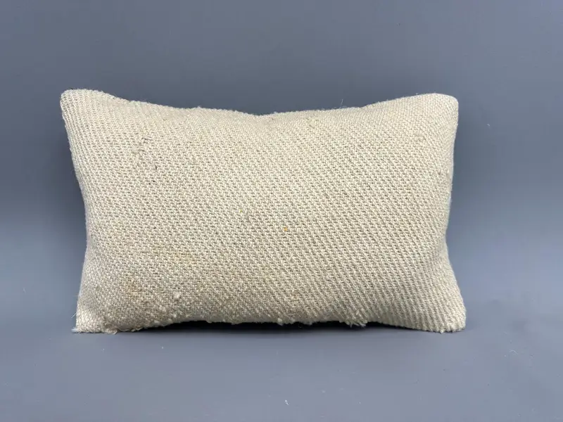 Antique Pillows, Kilim Pillow Cover, Ethnical Kilim Rug Pillow, Pillow Sham, Personalized Gift Pillow Cushion Case, 12x20 Beige Cushion Cover - 4