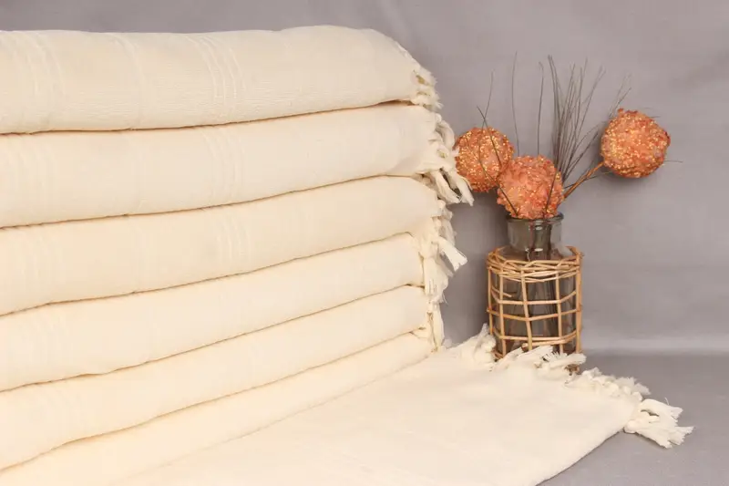 Natural Cotton Towel Beige 36x71 Inches