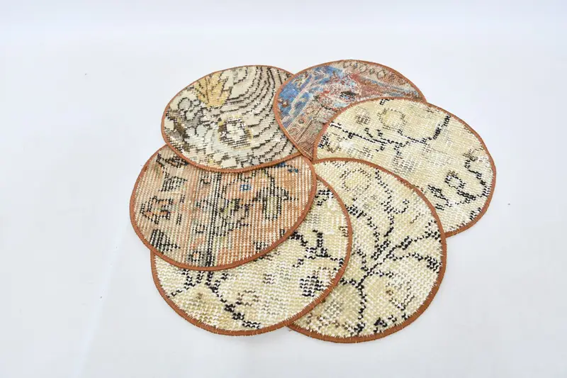 Manteles individuales bohemios beige y bronce, manteles individuales estilo occidental y vaquero