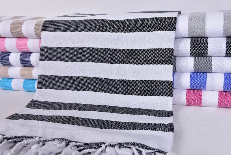 Bachelorette Beach Towel, Absorbent towel, Lightweight towel, Valentines Gift, Travel towel, Monogram Turkish Bath Towel, 68x36 Cotton Striped Towel - 2