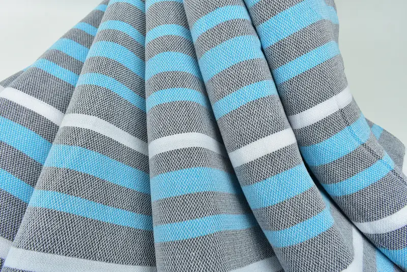 84x64 Cotton Striped Towel, Turkish Bedspread, Decorative Blanket, Woven Throw Blanket, Turkish Tablecloth, Gift For Her, Throw Blanket - 5