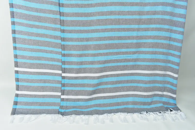 84x64 Cotton Striped Towel, Turkish Bedspread, Decorative Blanket, Woven Throw Blanket, Turkish Tablecloth, Gift For Her, Throw Blanket - 7