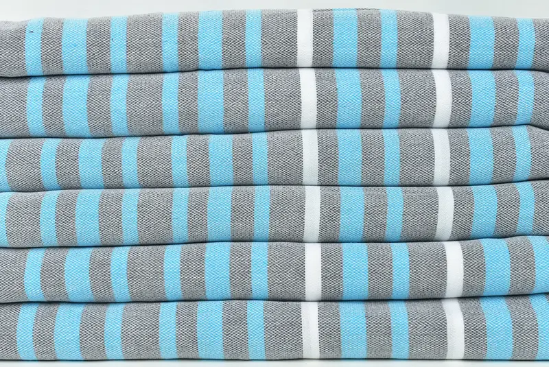 84x64 Cotton Striped Towel, Turkish Bedspread, Decorative Blanket, Woven Throw Blanket, Turkish Tablecloth, Gift For Her, Throw Blanket - 2