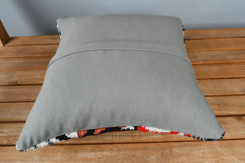 16x16 Red Cushion Case, Turkish Kilim Pillow, Boho Pillow, Pillow Case, Gift Pillow, Decorative Pillow Sham, Retro Throw Pillow - 5