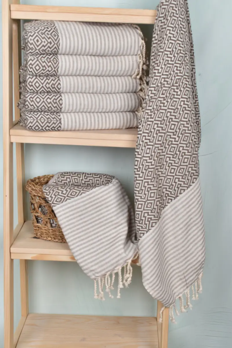 Lightweight towel, Bathroom Towel, Luxury towel, Soft towel, Florida Bachelorette Party Favors, 76x38 Cotton Diamond Towel, Turkish Bath Towel Set - 3