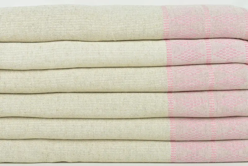 Wedding Favors, Decorative Blanket, 100x88 Linen Kilim Design Towel, Turkish Bedcover, Spa Gift, Large Beach Towel Personalized, Housewarming Gift - 2