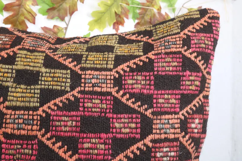 24x24 Yellow Cushion Cover, Car Pillow Cover, Pillow for Sofa, Pillow Sham, Home Decor Pillow, Throw Kilim Pillow, Pattern Throw Pillow Case - 5