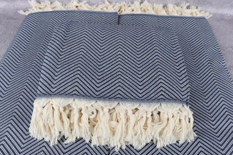 Throw Blanket Couch, Bachelorette Party Items, Organic Throw, Tablecloth, 92x80 Cotton Striped Towel, Boho Throw Blankets, Personalized Gift For Her - 4