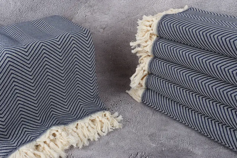 Throw Blanket Couch, Bachelorette Party Items, Organic Throw, Tablecloth, 92x80 Cotton Striped Towel, Boho Throw Blankets, Personalized Gift For Her - 3