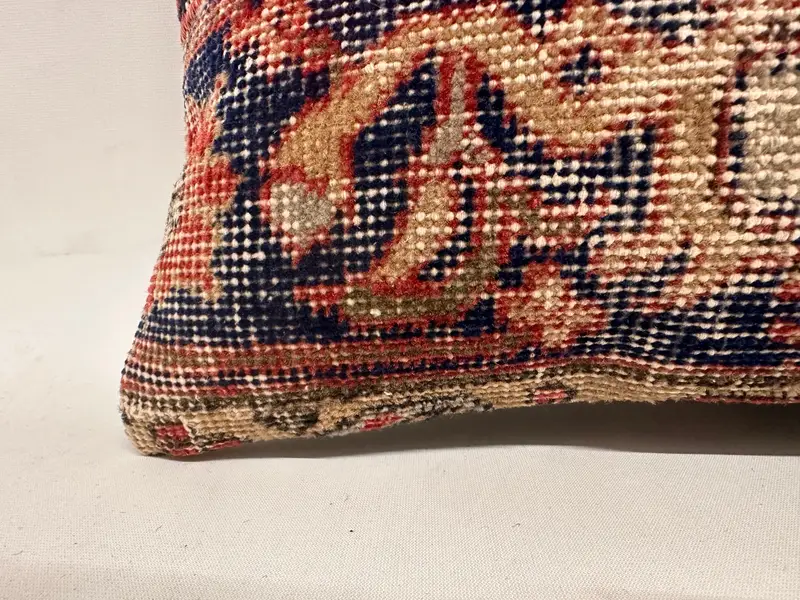 12x24 Blue Cushion, Pillow Cover, Patio Pillow Case, Handmade Rug Seat Pillow, Turkish Pillow, Pillow for Couch, Turkish Kilim Pillow - 2
