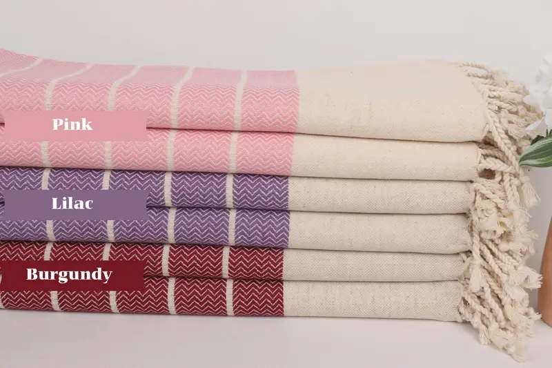 Bachelorette Party Gift, Decorative Towel, Gift Towel, 68x40 Linen Zig zag Towel, Quick-dry towel, Embroidered Turkish Towel, Organic towel - 1