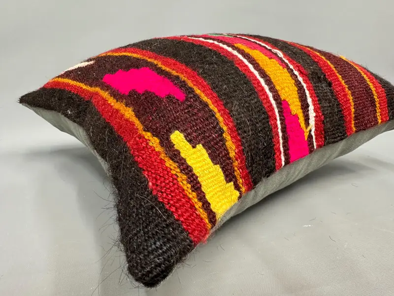 Farmhouse Pillow, Tribal Cushion Cover, Gift Pillow, 18x18 Brown Cushion Case, Boho Pillow, Pillow for Couch, Cushion, Ikat Pillow Sham - 6