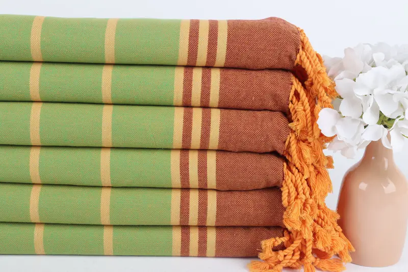 Valentines Day Gift Idea, Embroidered Towel, Monogram Beach Towel, Lightweight Turkish towel, 70x36 Cotton Striped Towel, Sand-Resistant Peshtemal - 3