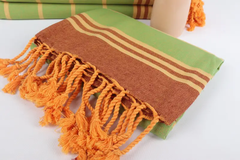 Valentines Day Gift Idea, Embroidered Towel, Monogram Beach Towel, Lightweight Turkish towel, 70x36 Cotton Striped Towel, Sand-Resistant Peshtemal - 5