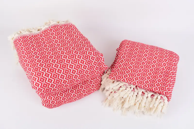 96x80 Cotton Diamond Towel, Turkish Tablecloth, Woven Throw Blanket, Wedding Favors, Bachelorette Party Favors, Family Gift, Girl Trip Party Favor - 7
