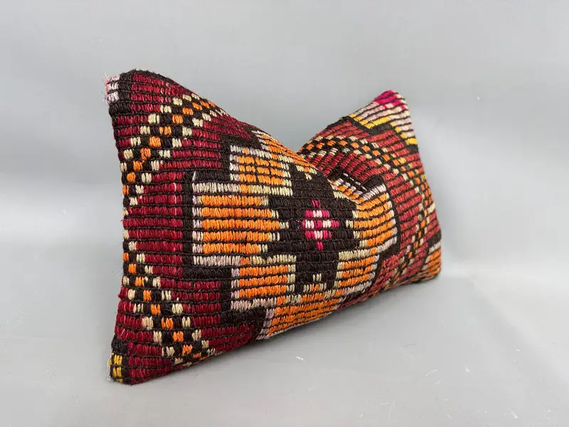 12x20 Red Cushion Cover, Vintage Kilim Throw Pillow, Bohemian Cushion Pillow Sham, Cushion, Interior Designer Pillow, Home Decor Pillow - 2