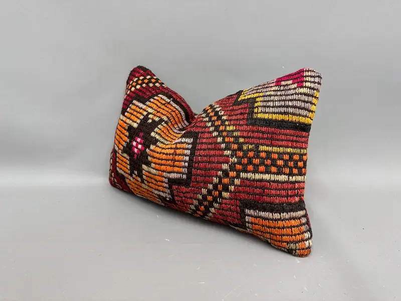 12x20 Red Cushion Cover, Vintage Kilim Throw Pillow, Bohemian Cushion Pillow Sham, Cushion, Interior Designer Pillow, Home Decor Pillow - 3
