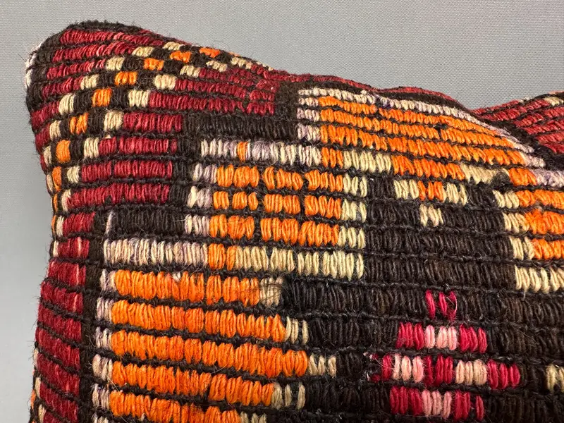 12x20 Red Cushion Cover, Vintage Kilim Throw Pillow, Bohemian Cushion Pillow Sham, Cushion, Interior Designer Pillow, Home Decor Pillow - 5