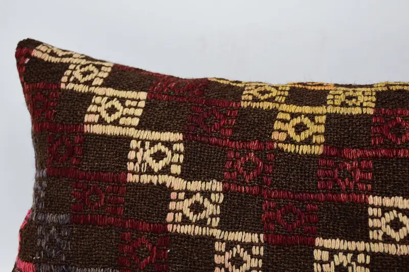 12x36 Red Pillow Cover, Christmas Cushion Cover, Pillow Sham, Toss Cushion Cover, Antique Pillows, Kilim Pillow Cover, Turkish Pillow - 2
