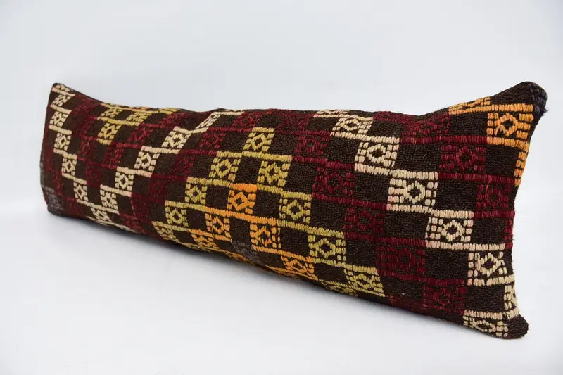 12x36 Red Pillow Cover, Christmas Cushion Cover, Pillow Sham, Toss Cushion Cover, Antique Pillows, Kilim Pillow Cover, Turkish Pillow - 4