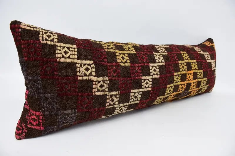12x36 Red Pillow Cover, Christmas Cushion Cover, Pillow Sham, Toss Cushion Cover, Antique Pillows, Kilim Pillow Cover, Turkish Pillow - 3
