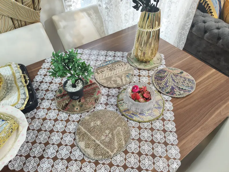 ボヘミアン キリム プレースマット、8.5 インチ ウエスタン & カウボーイ スタイル プレースマット