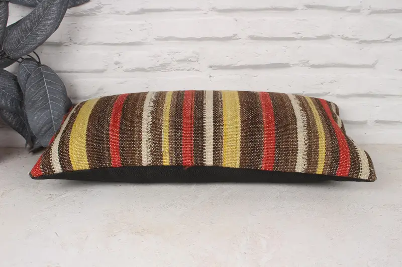 10x20 Red Pillow Case, Pillow Cover, Kilim Cushion Sham, Office Chair Cushion, Turkish Pillow, Cozy Throw Pillow Cover, Boho Pillow Sham Cover - 5