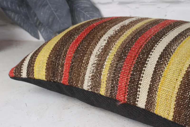 10x20 Red Pillow Case, Pillow Cover, Kilim Cushion Sham, Office Chair Cushion, Turkish Pillow, Cozy Throw Pillow Cover, Boho Pillow Sham Cover - 6