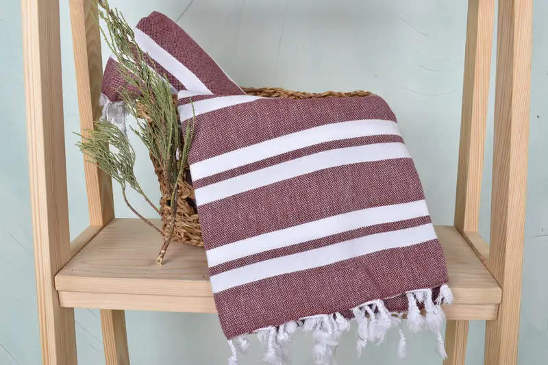 Custom Gifts, Bachelorette Gifts, Monogram Turkish Towel, 70x40 Cotton Striped Towel, Fouta towel, Luxury Turkish beach towel for summer vacation - 4
