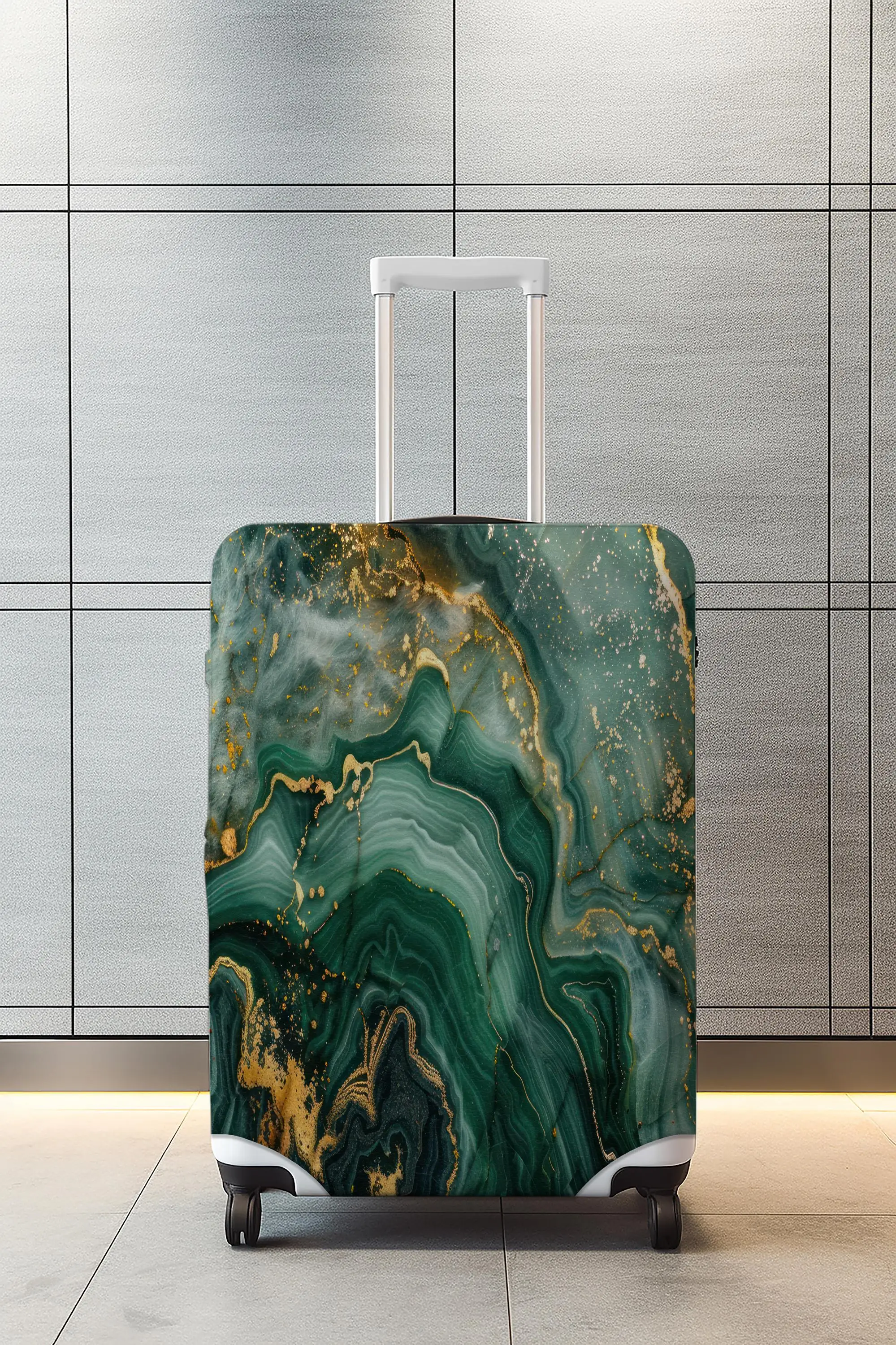 White Rainbow Luggage Cover - Polyester Travel Accessory - 1