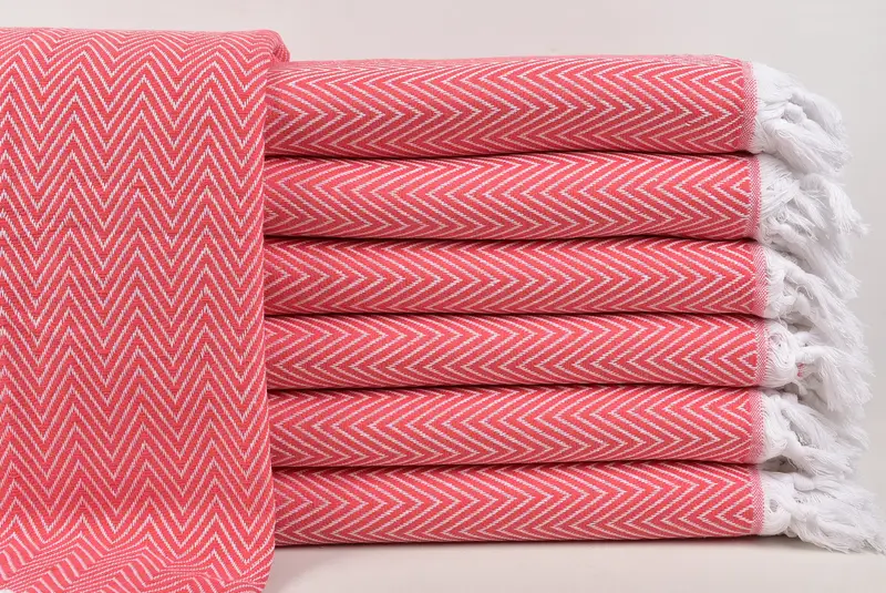 96x80 Cotton Chevron Towel, Valentines Gift, Girl Trip Party Favor, Monogram Blanket, Turkish Towel Blanket, Decorative Blanket, Bedspread - 1