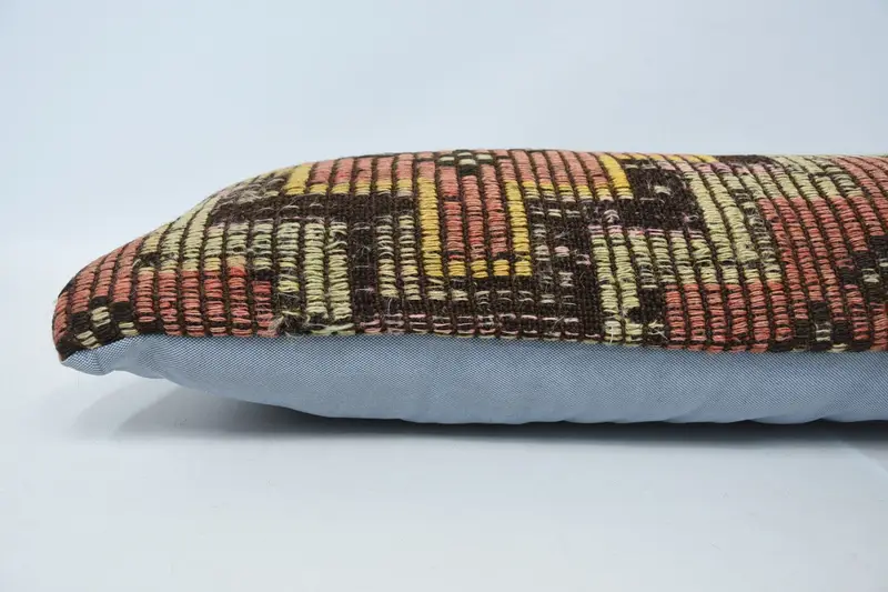 Handmade Kilim Cushion, 12x48 Red Cushion Cover, Throw Kilim Pillow, Pillow Cover, Ethnical Kilim Rug Pillow, Decorative Cushion - 5