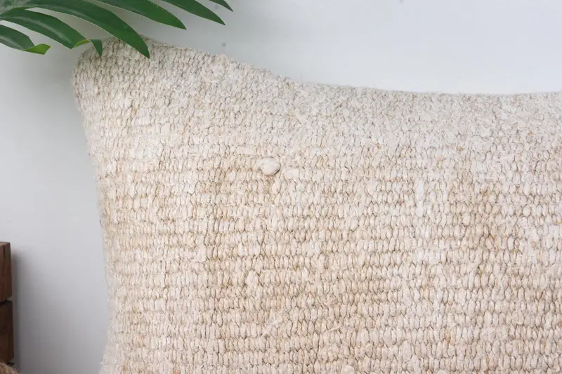 Kilim Pillow Cover, Vintage Kilim Throw Pillow, Pillow for Couch, Cushion Cover, 12x24 Beige Pillow Sham, Art Deco Cushion Case - 2