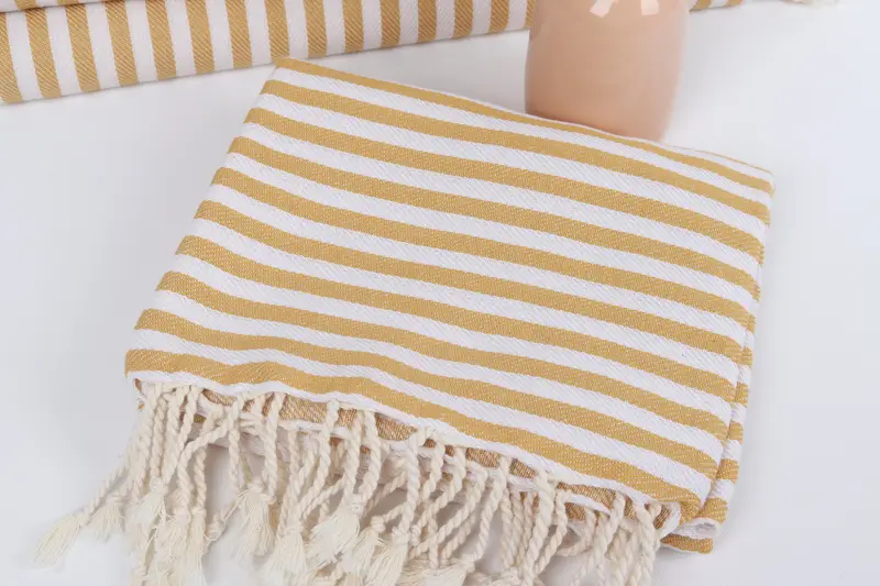 Peshtemal Towel, Summer Gift, 70x40 Cotton Striped Towel, Embroidery Towels, Turkish Bath Towel USA, Personalized Towel, Custom Beach Towel - 5