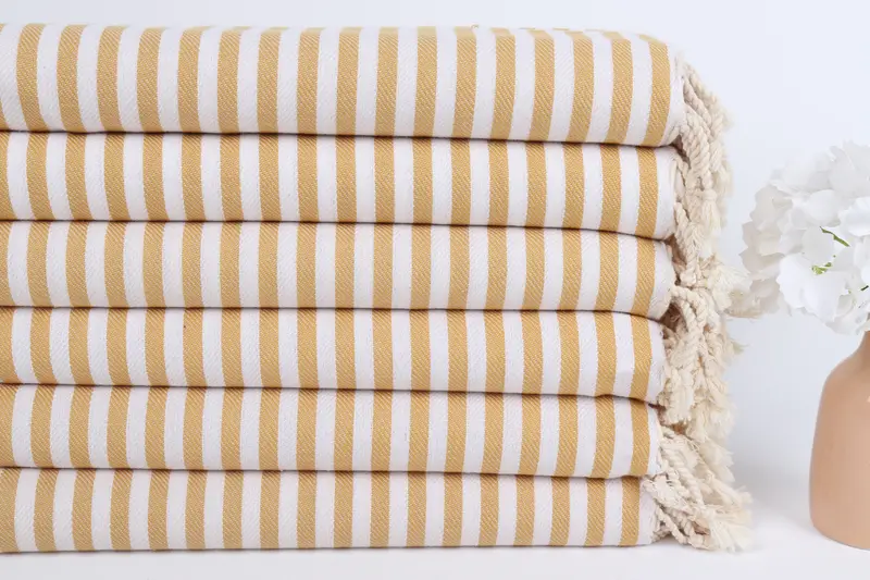 Peshtemal Towel, Summer Gift, 70x40 Cotton Striped Towel, Embroidery Towels, Turkish Bath Towel USA, Personalized Towel, Custom Beach Towel - 3