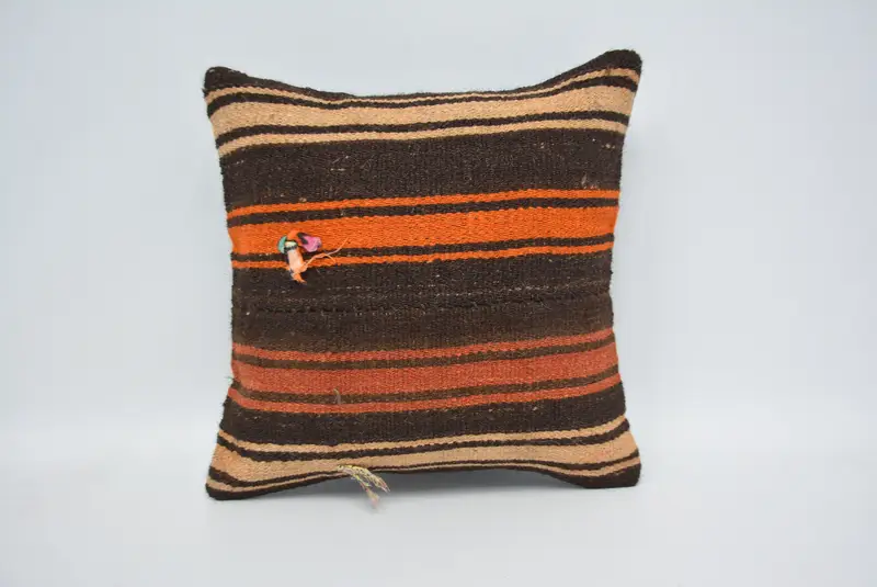 14x14 Red Cushion Case, Home Decor Pillow, Morroccon Kilim Cushion Cushion Cover, Kilim Cushion Sham, Cushion, Kilim Pillow Cover - 1