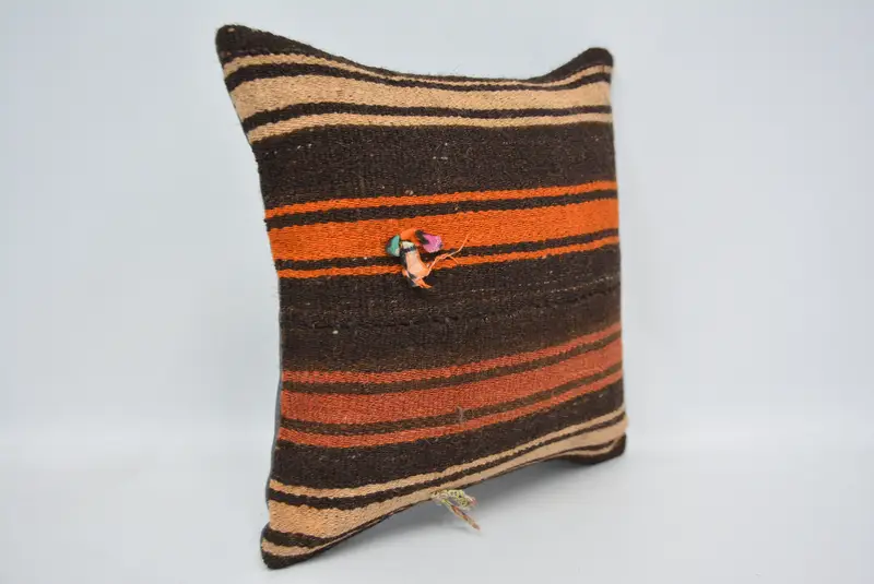 14x14 Red Cushion Case, Home Decor Pillow, Morroccon Kilim Cushion Cushion Cover, Kilim Cushion Sham, Cushion, Kilim Pillow Cover - 3