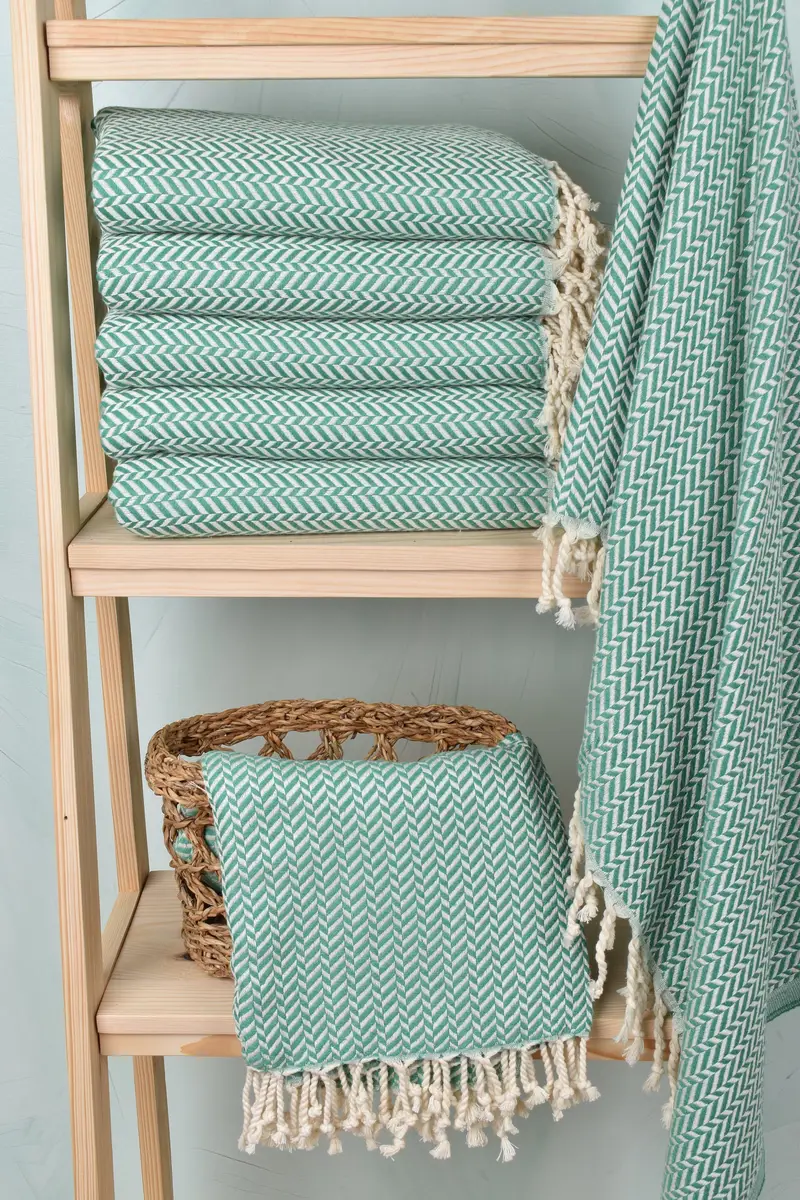 Oversized lightweight Turkish bath towel USA, Bathroom Towel, 70x40 Cotton Chevron Towel, Bridesmaid Gift, Spa Towel, Organic towel, Quick-dry towel - 3